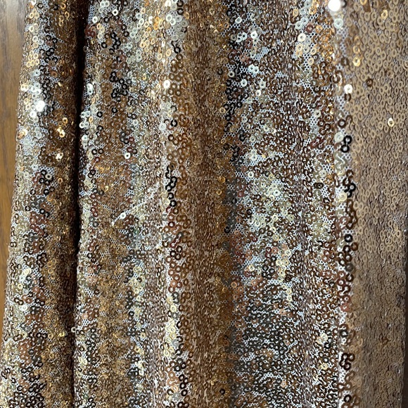 LANE BRYANT UEC Women’s Size 14/16 Gold Sequin Duster Holiday Festive Sparkly - Picture 5 of 15